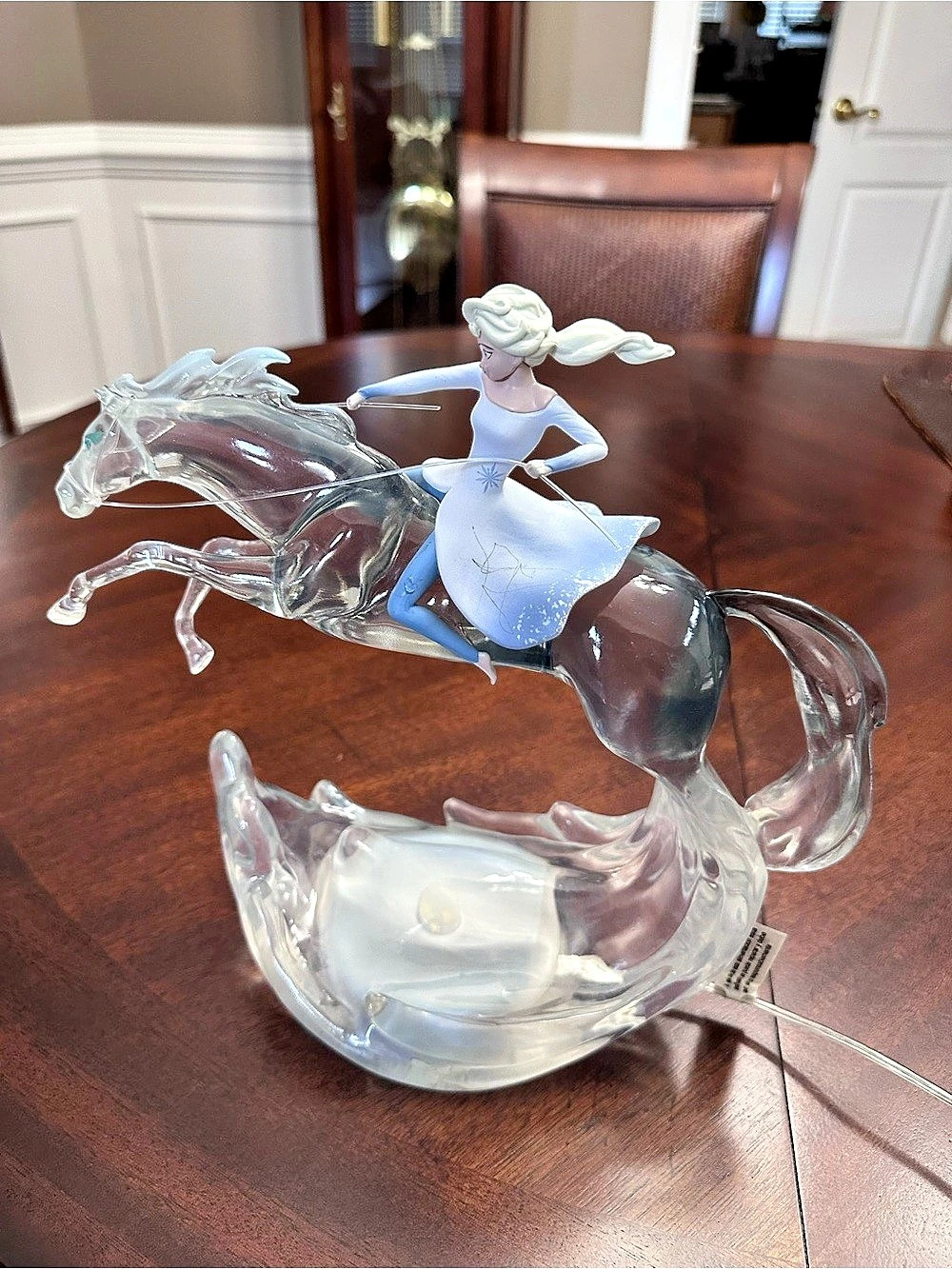 Disney Frozen 2 Elsa Riding Nokk Water Horse LED Figurine Lamp Works Night Light